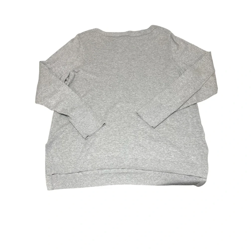 J.Crew Cotton Crewneck Sweater XL Heather Gray Long Sleeve Pullover